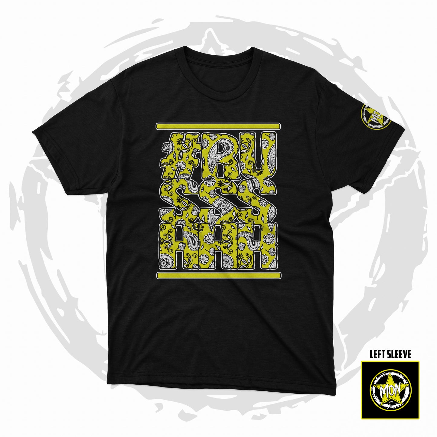 #RUSSSHHH "Paisley" T-Shirt (Yellow)