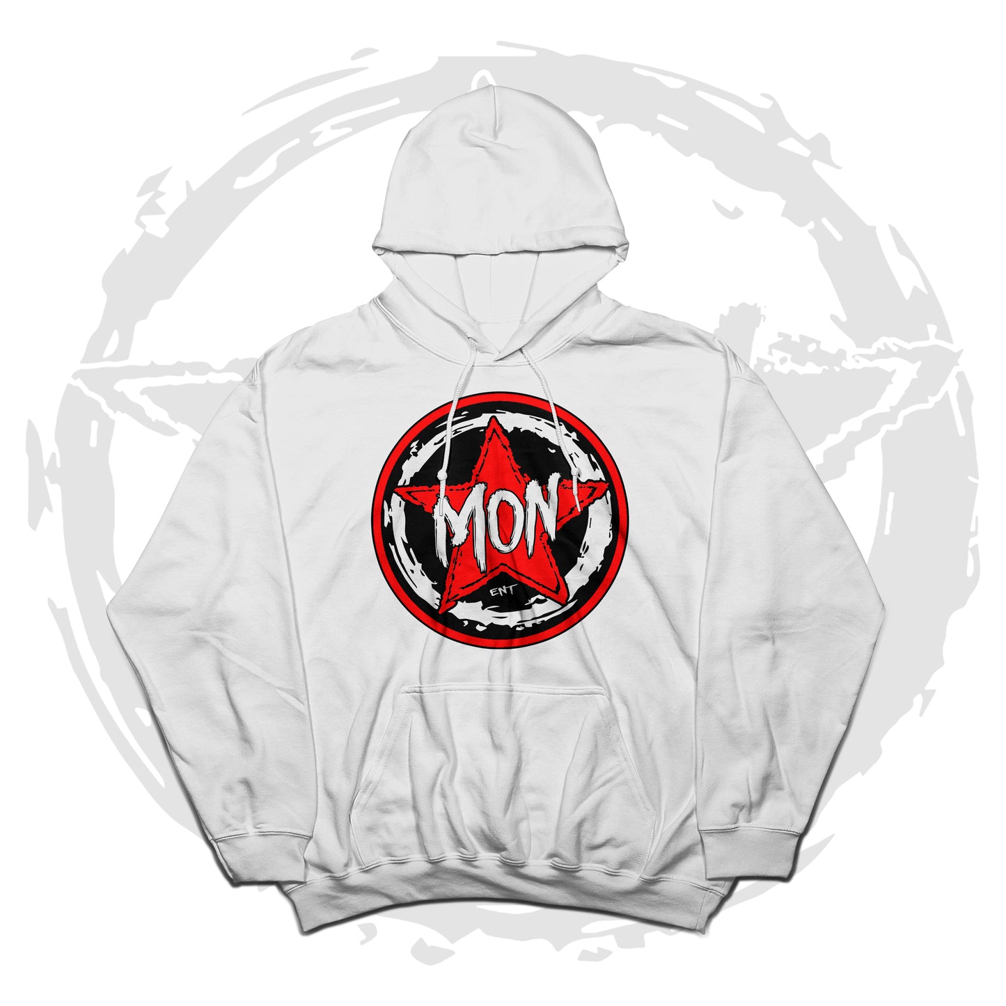 White Monstar Logo Hoodie