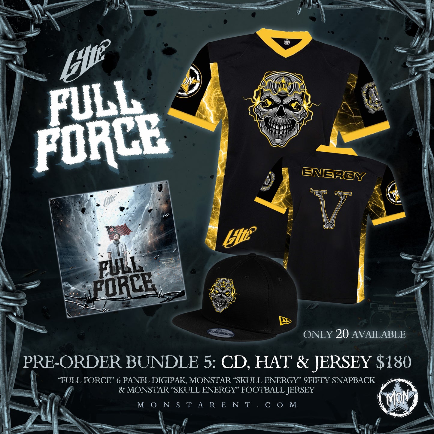 Lyte - Full Force Pre-Order Bundle 5: CD, Hat & Jersey